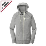 Ladies Sueded Cotton Blend Full-Zip Hoodie (LNEA502)