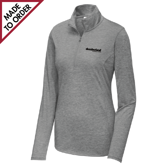 Ladies Tri-Blend Wicking 1/4-Zip Pullover (LST407)